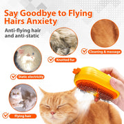 PawDefense™ Steamy Pet Brush - Neon Orange image 2