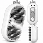PawDefense™ Steamy Pet Brush - Carbon Gray image 1