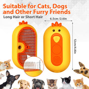 PawDefense™ Steamy Pet Brush - Neon Orange image 5